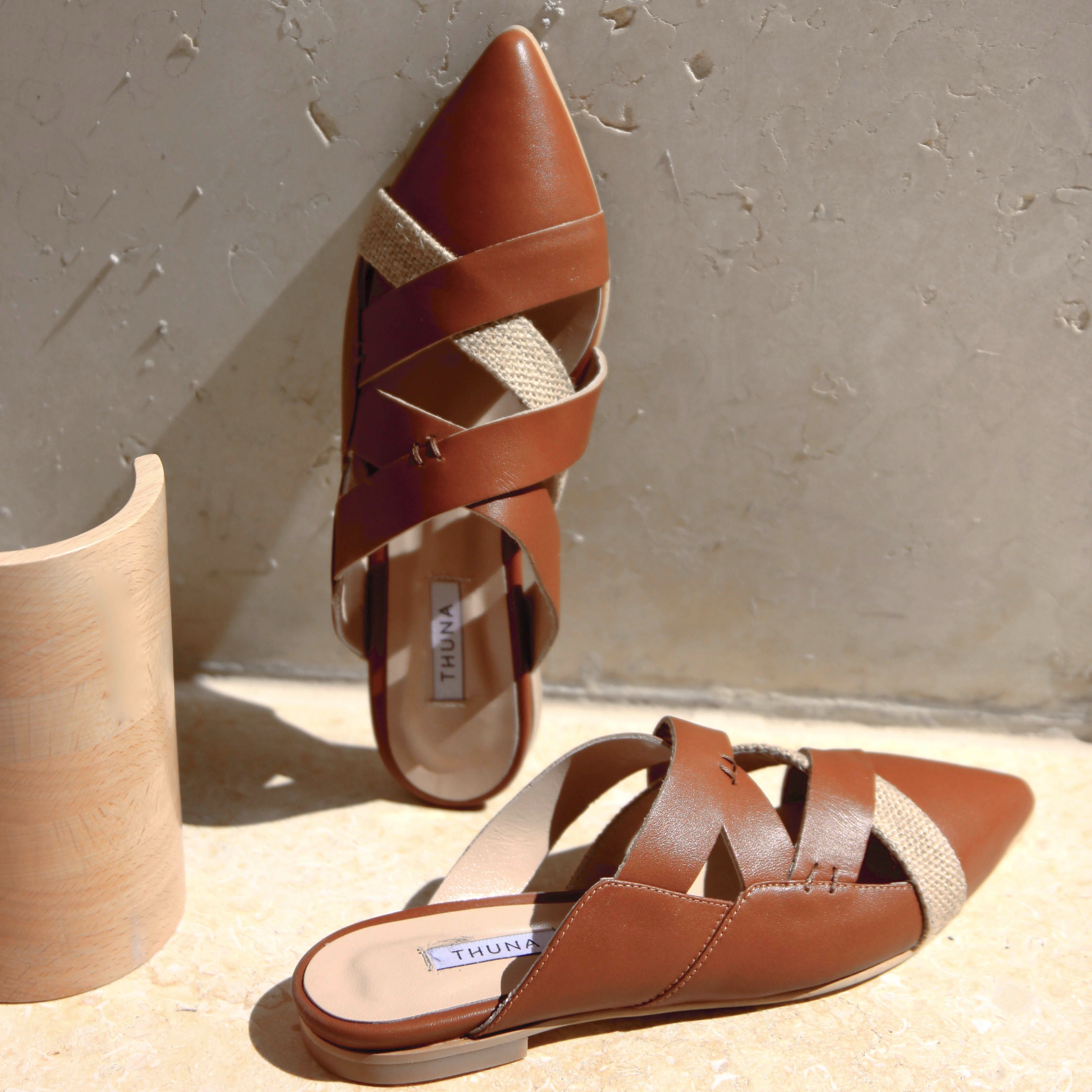 lana - tan -  mule ramadan collection- kuwait- ksa- shoes