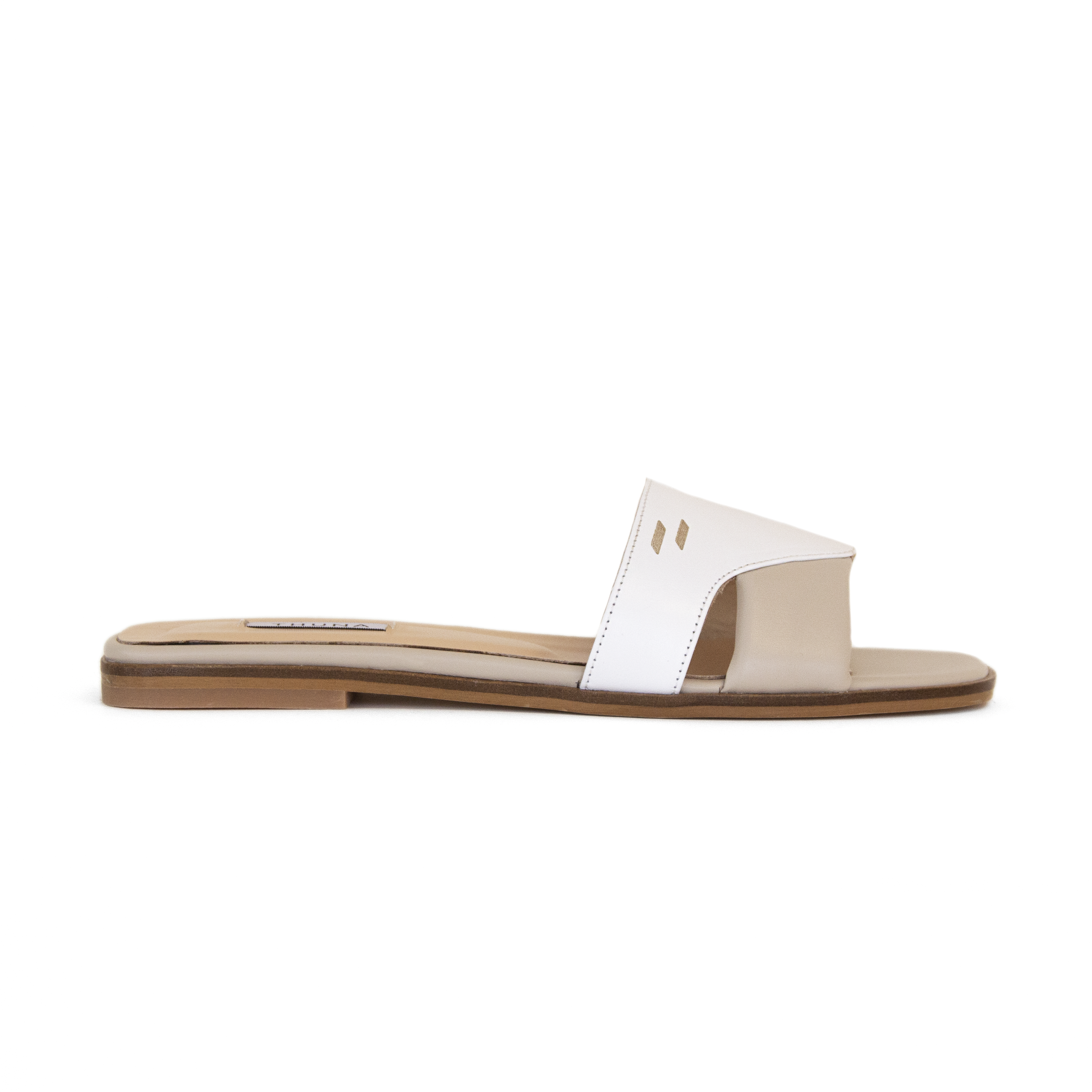 Jawana white beige slipper - THUNA