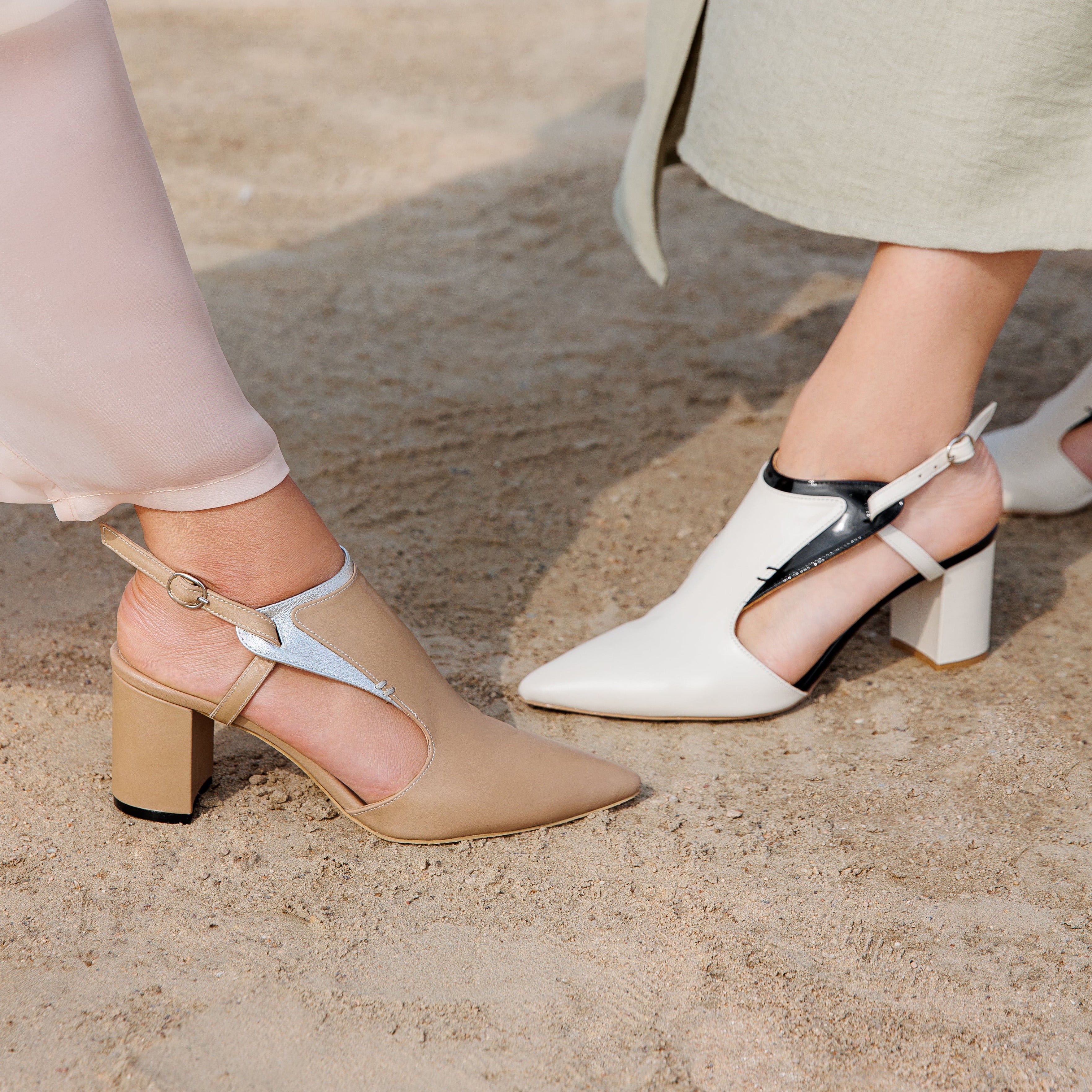 Kadi beige heel - THUNA