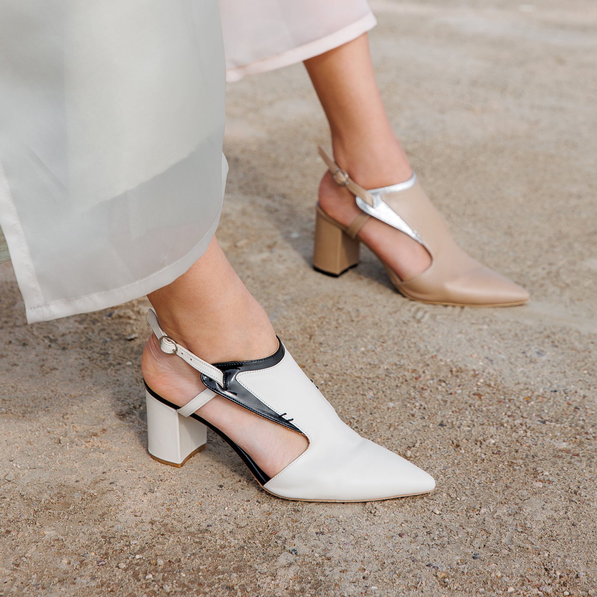 Kadi cream heel- Heels - kuwait - Ksa- shoes