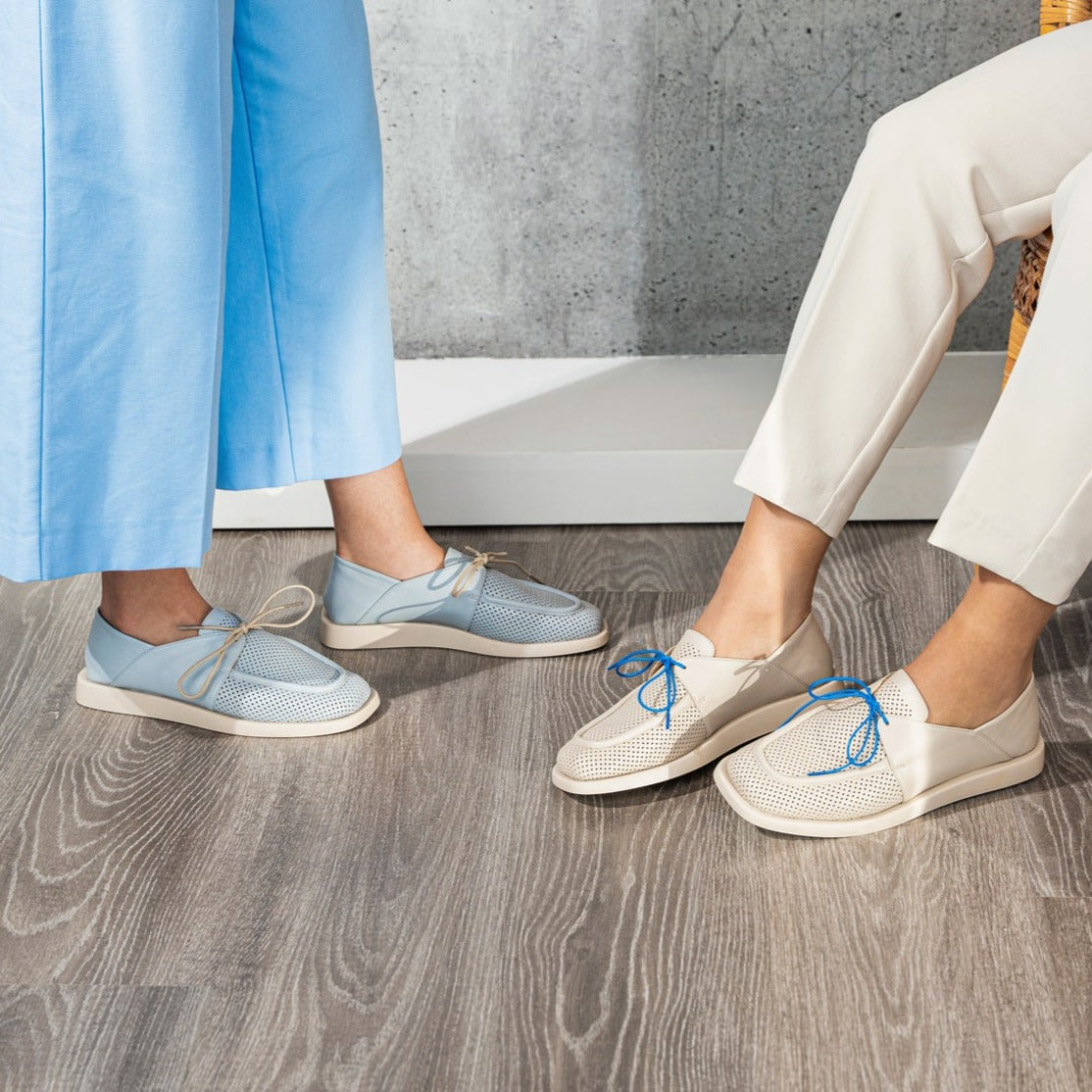Layan blue oxford- Oxfords - kuwait - Ksa- shoes
