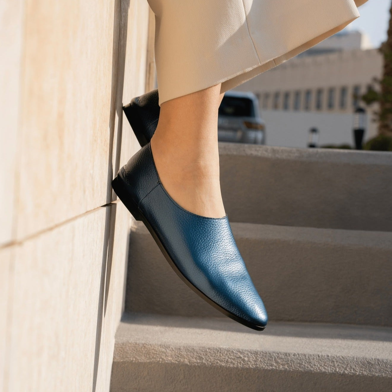 Adeela blue loafer collection name - kuwait - Ksa- shoes