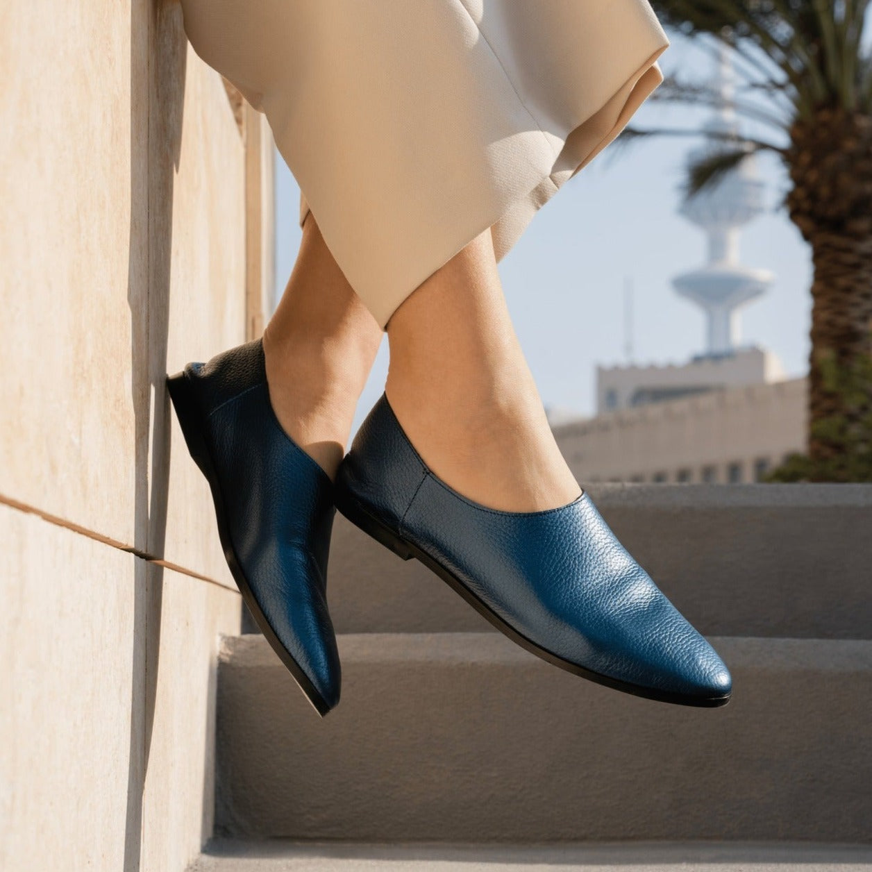 Adeela blue loafer collection name - kuwait - Ksa- shoes