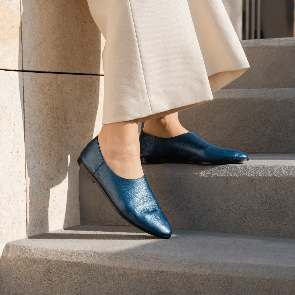 Adeela blue loafer collection name - kuwait - Ksa- shoes