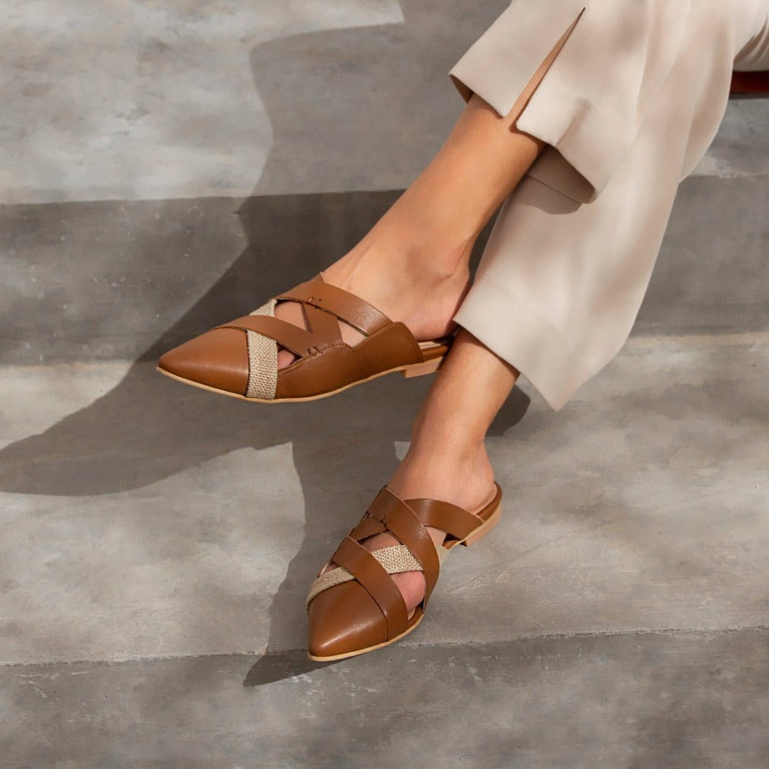 Lana tan mule - Shoes - THUNA