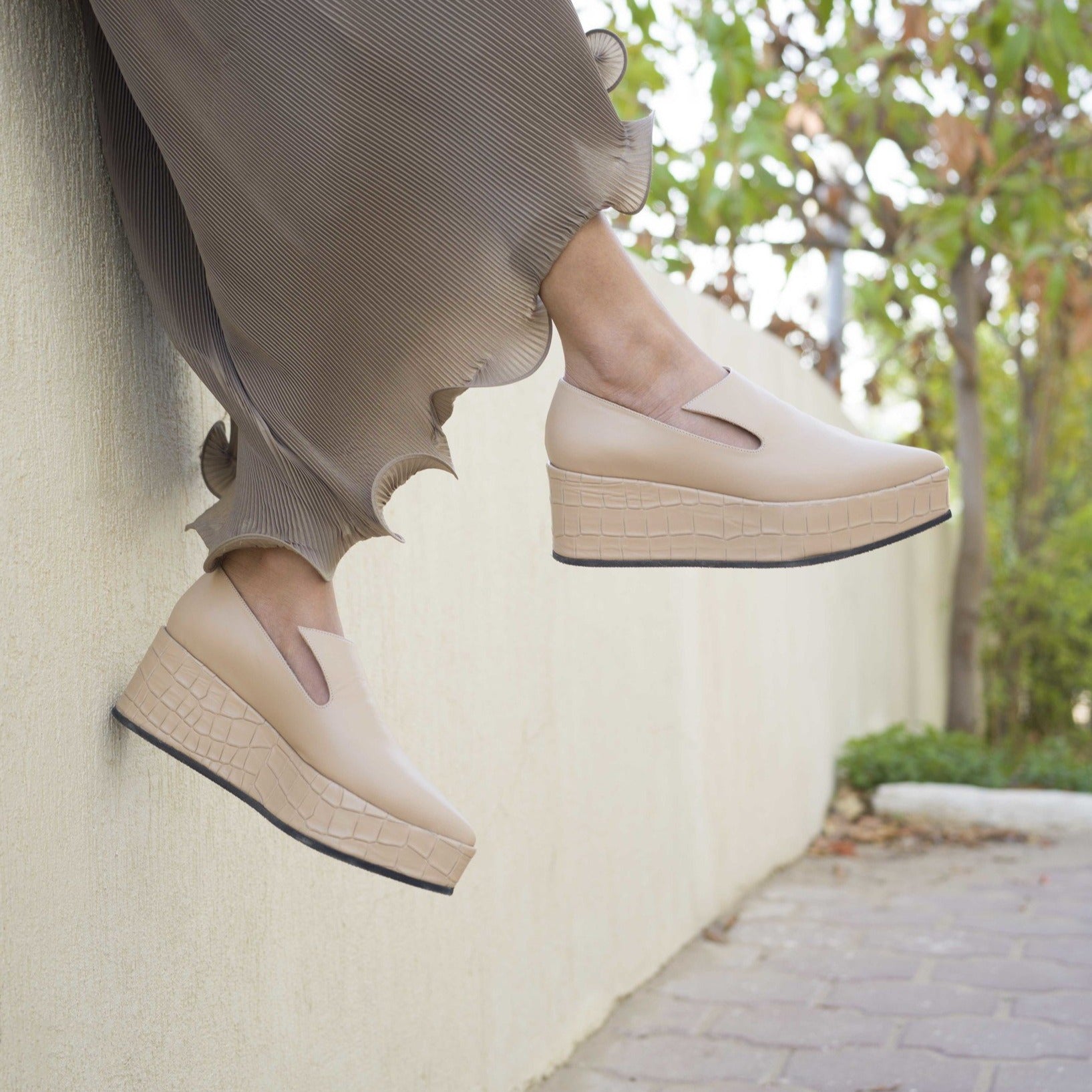 Ruba beige platform - Shoes - THUNA